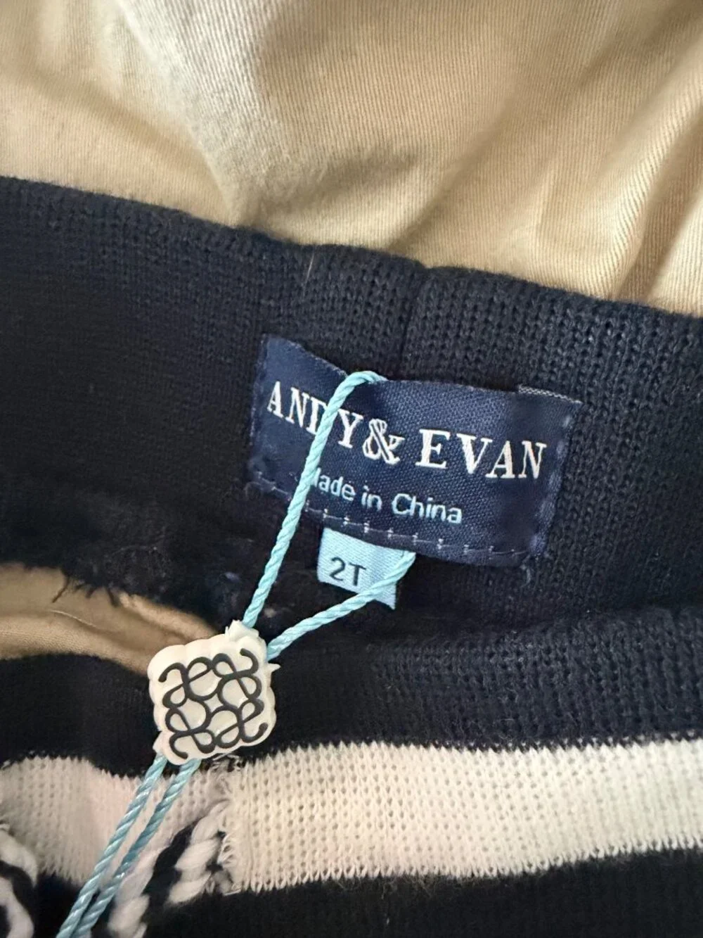 Andy & Evan Boys Khaki Shorts 2T NWT Elastic Waist Pull On